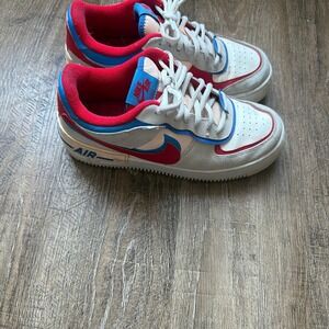 Nike Women's Air Force 1 Shadow Sail University Red Royal Blue